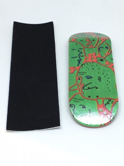 DK Fingerboard Real Wear "Abstract Green Faces" Deck 33,5mm x 96mm